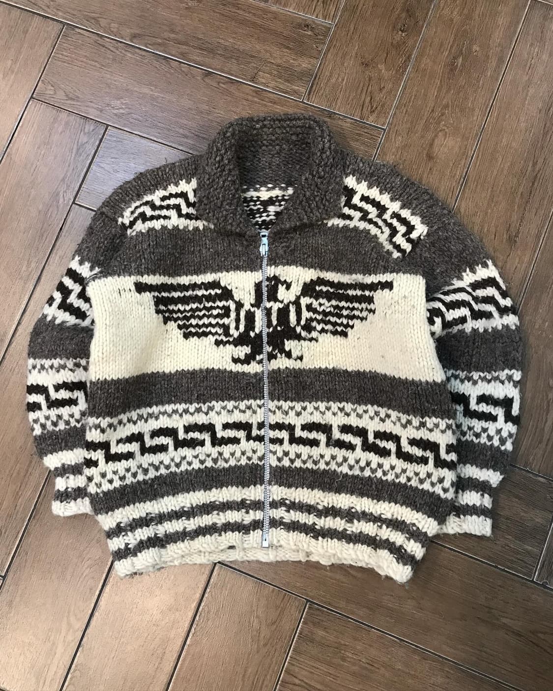 Vintage Cowichan Knit Zip-Up 상품이미지7