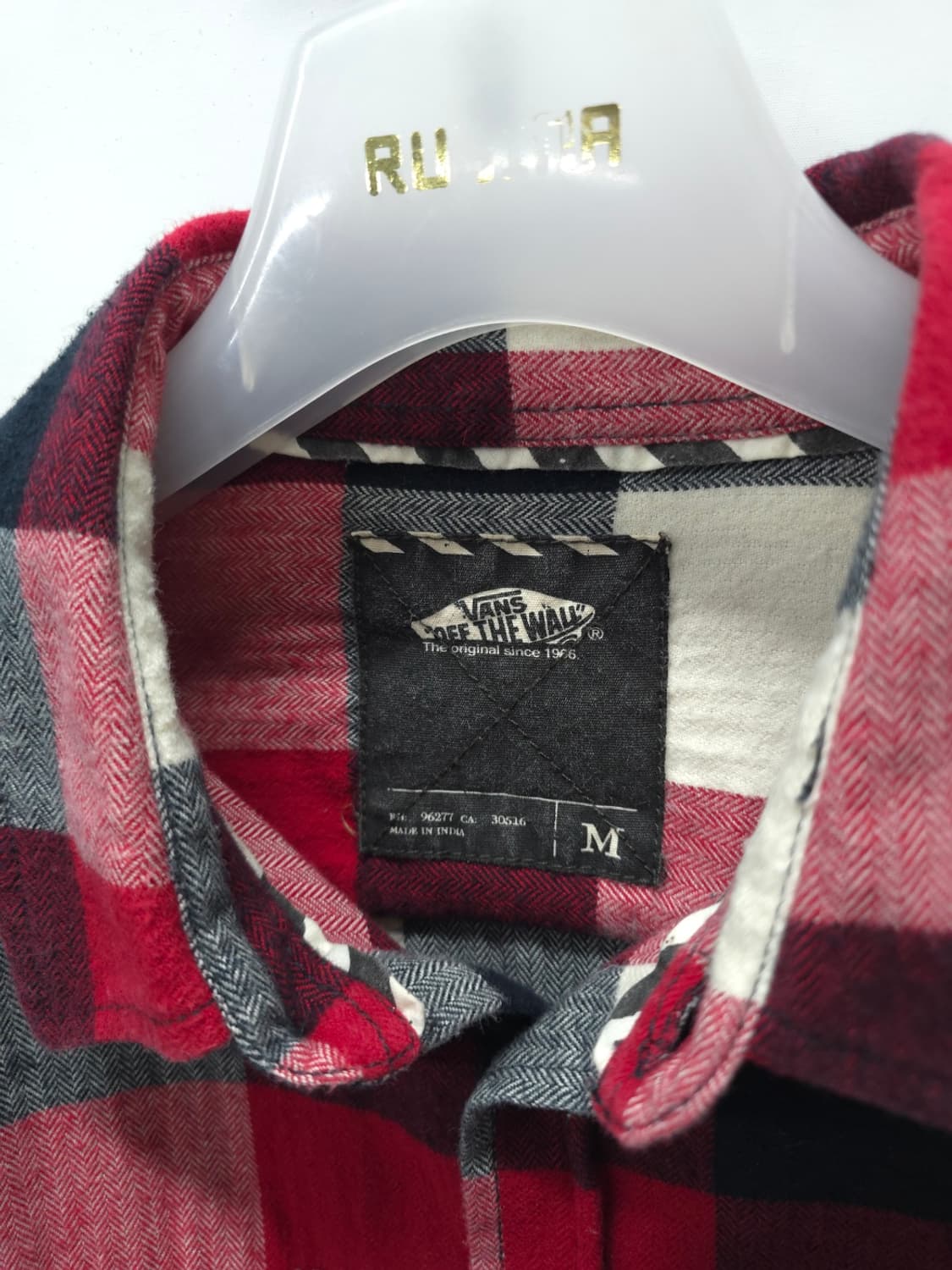 ​반스 체크 플란넬 셔츠 레드 (95) 상품이미지5