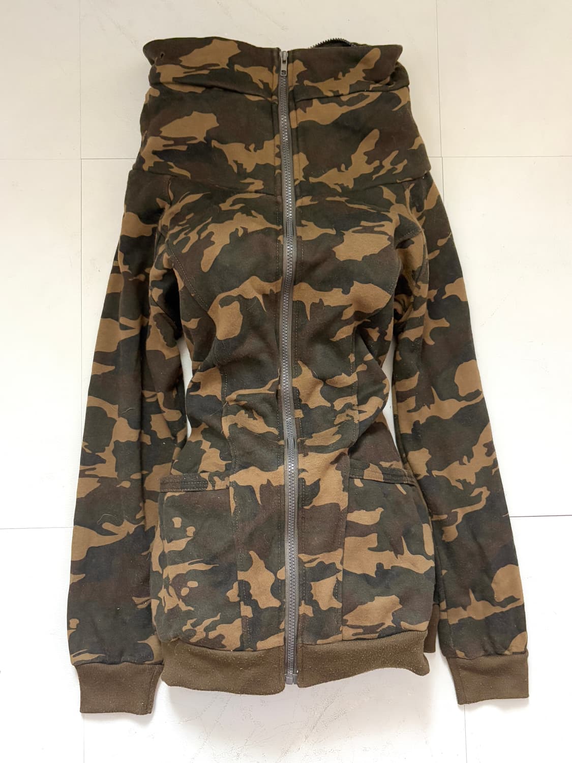 • Military High Neck Hooded Zip-Up 상품이미지1