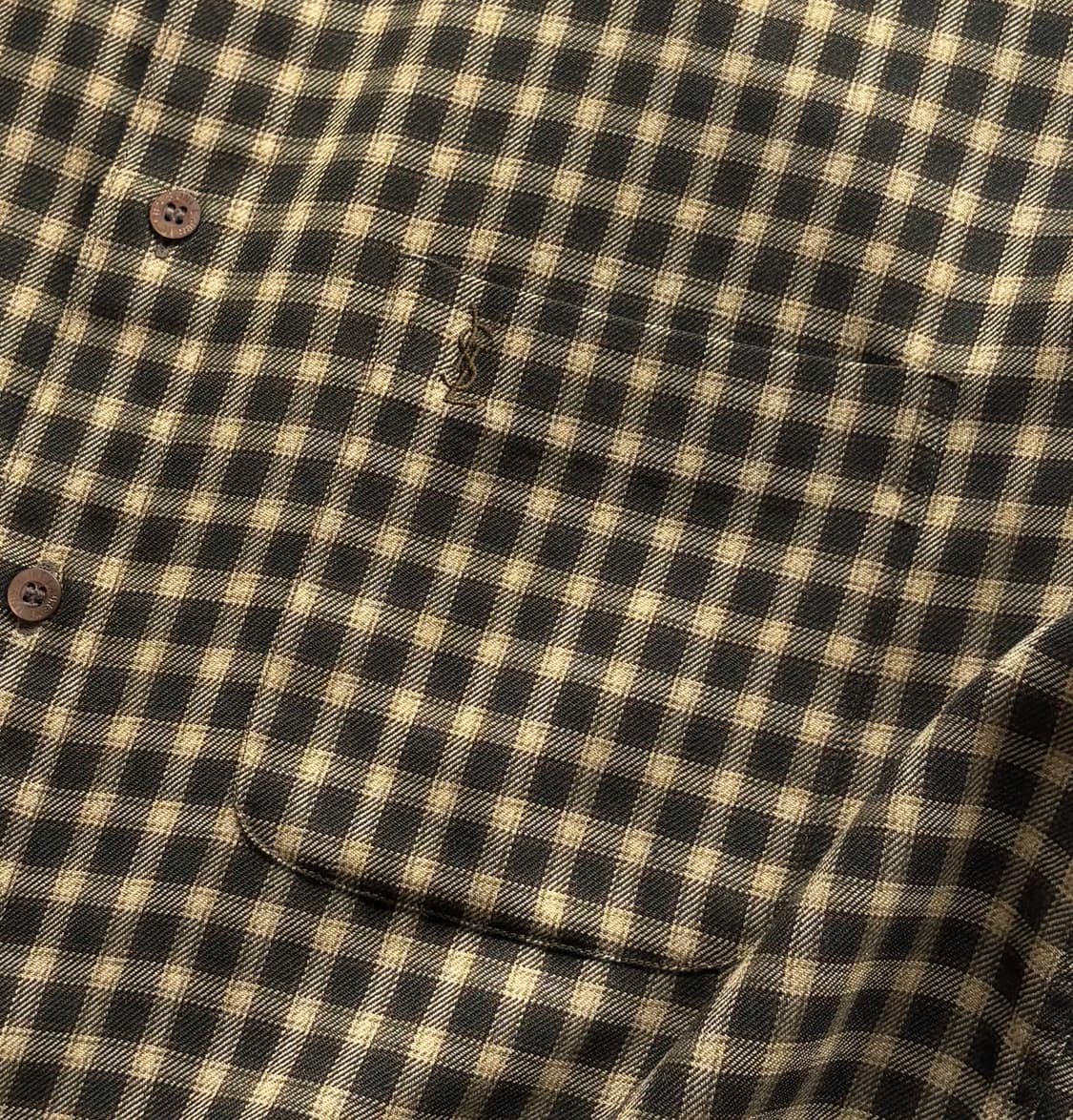 입생로랑 90‘s 빈티지 체크 셔츠 상품이미지5