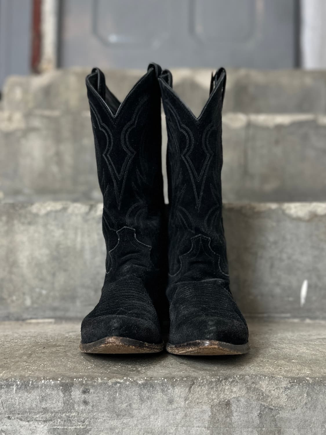 00's USA 저스틴 러프아웃 스웨이드 카우보이 웨스턴 부츠 상품이미지6