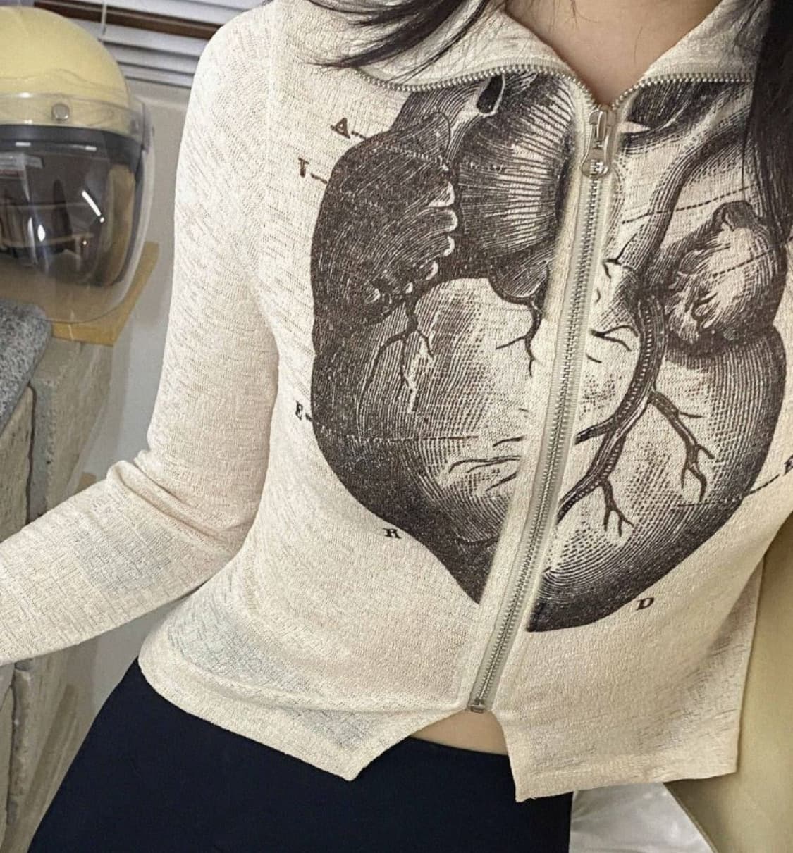 HEART FULL ZIP LONG SLEEVE-kater 상품이미지1
