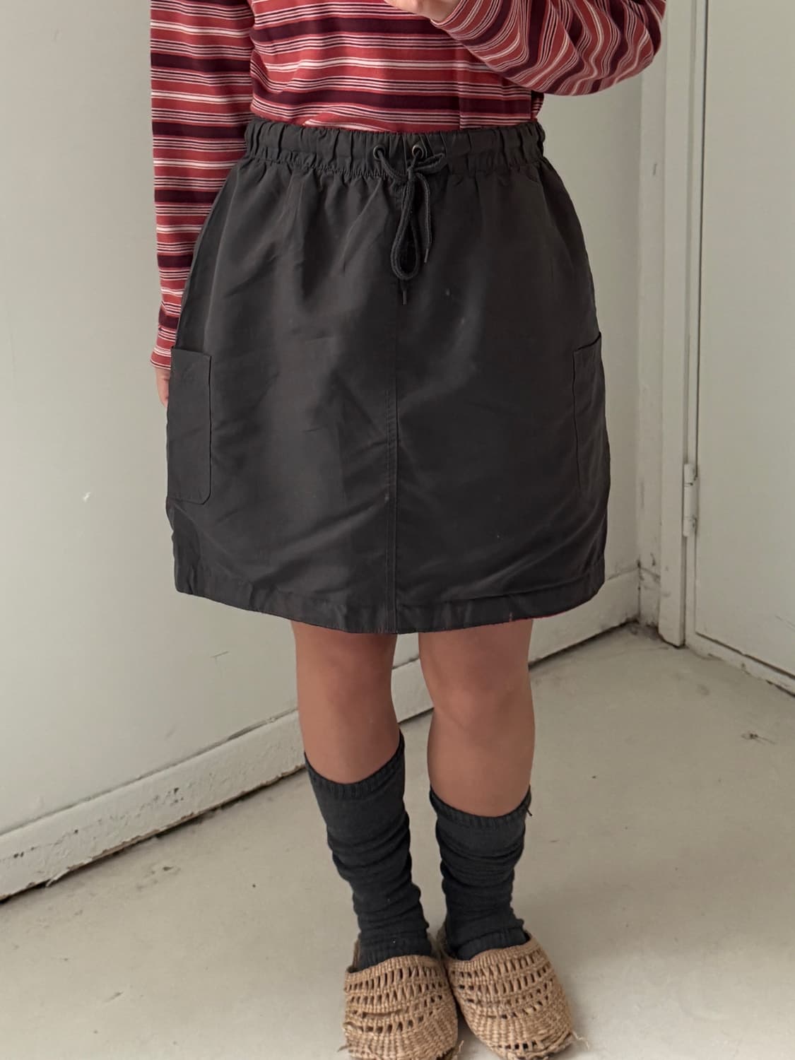 일본빈티지 리버시블 후리스 스커트 상품이미지1