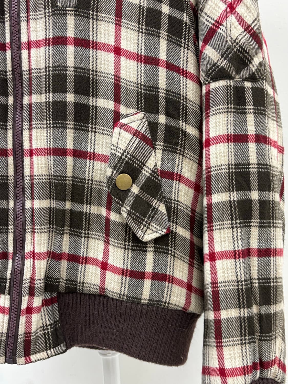 빈티지 체크 하이넥 점퍼 자켓 상품이미지8