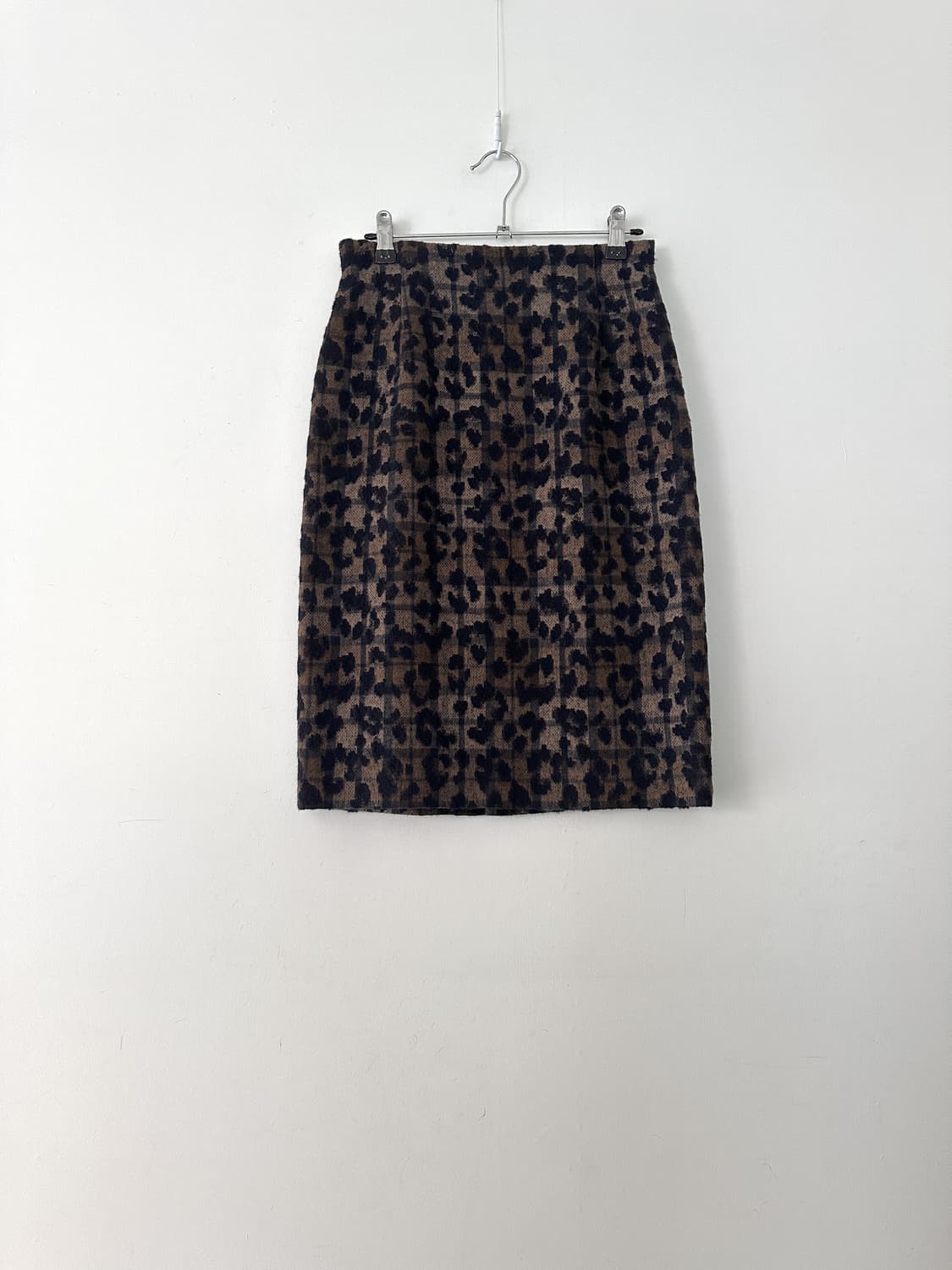 Clover pattern formal skirt / brown 상품이미지1