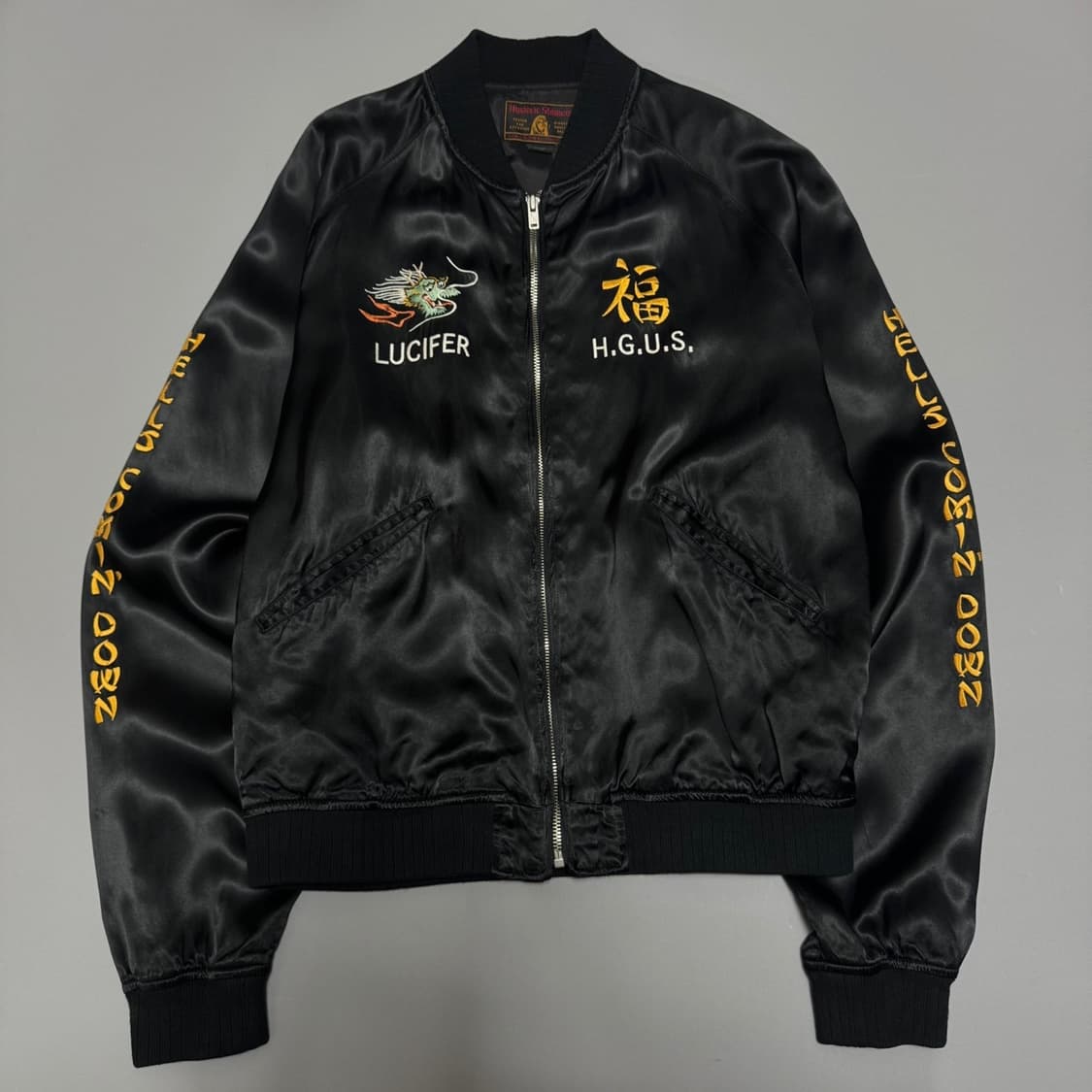 히스테릭글래머 17ss 블랙컬러 파라다이스 수베니아 실크 스카잔 자켓 상품이미지9