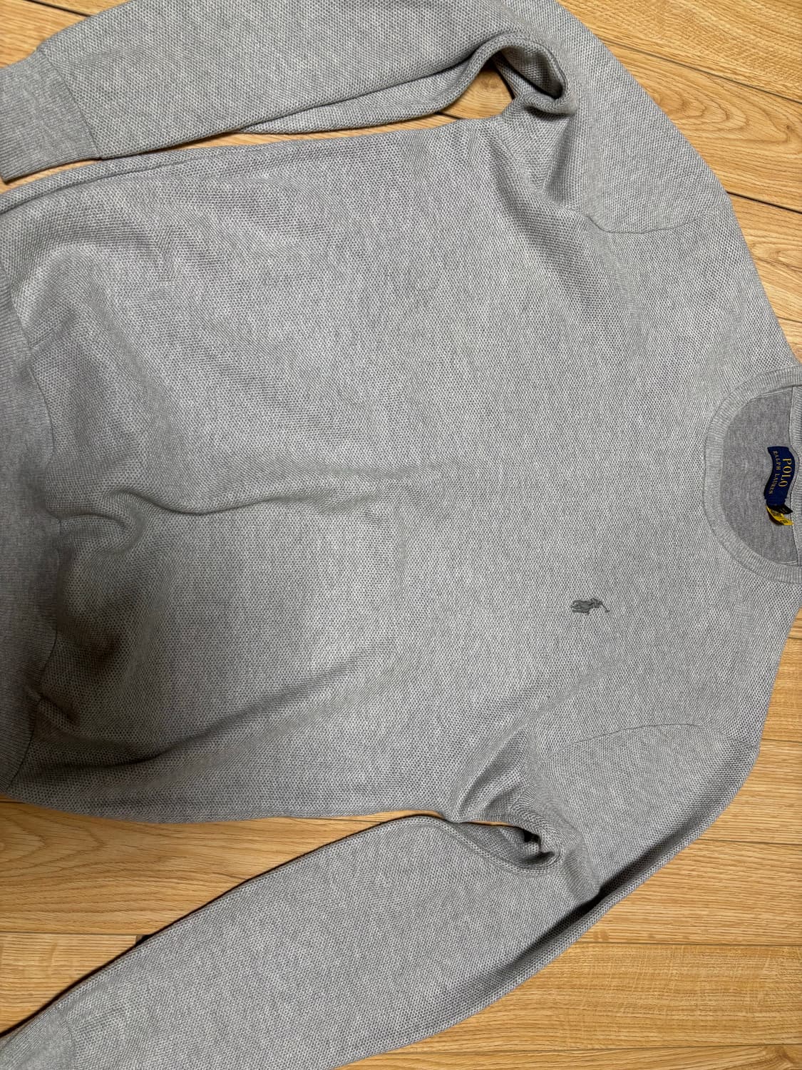 폴로 와플니트 그레이 상품이미지1