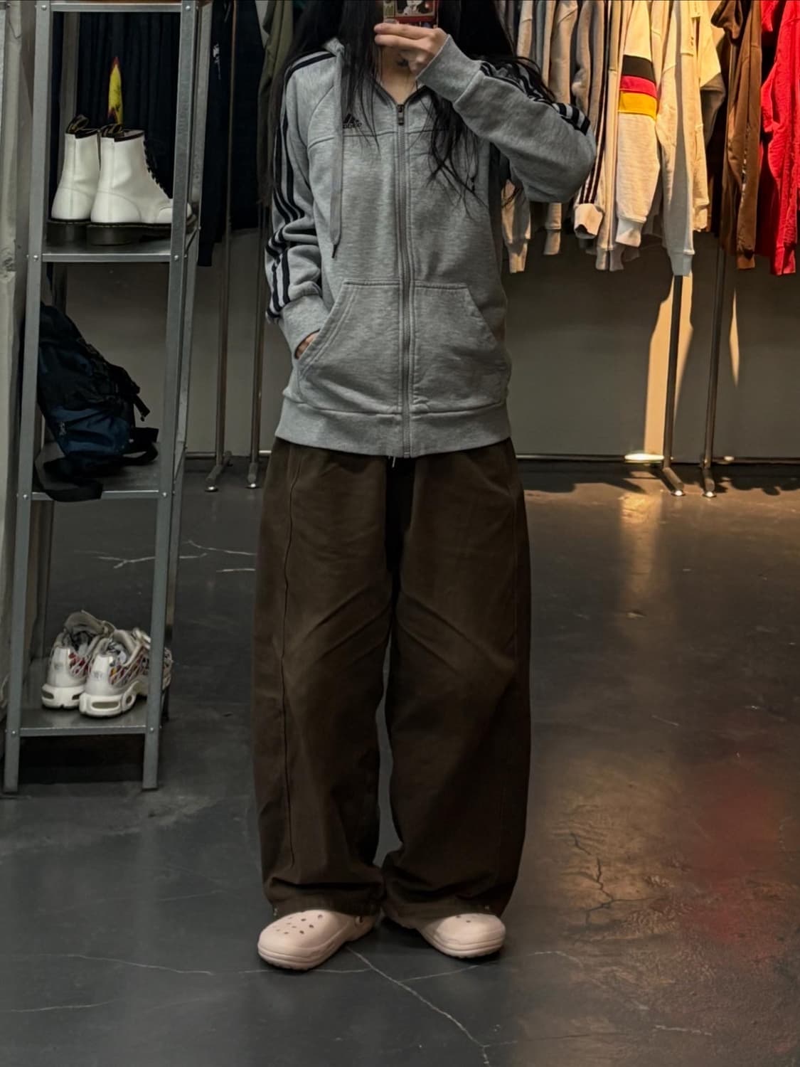 아디다스 트랙 사이드라인 스웻 후드집업 A3084 상품이미지1