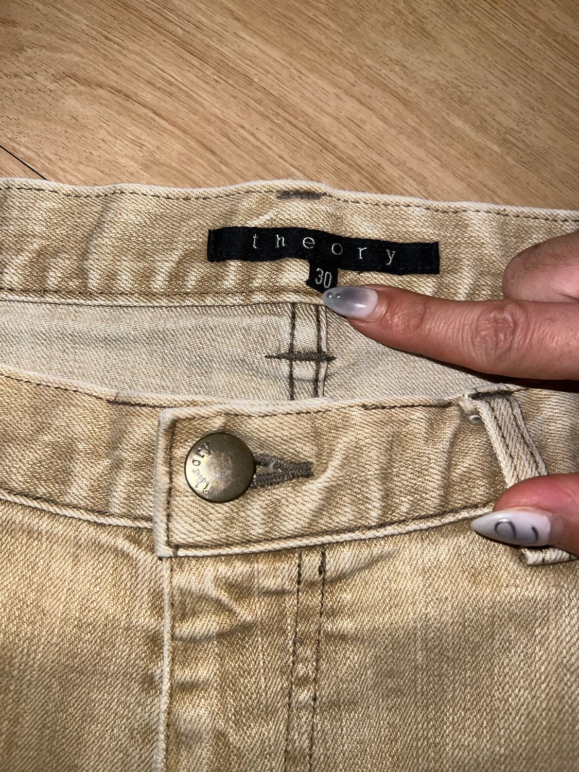 Theory yellow & white denim pants 상품이미지4