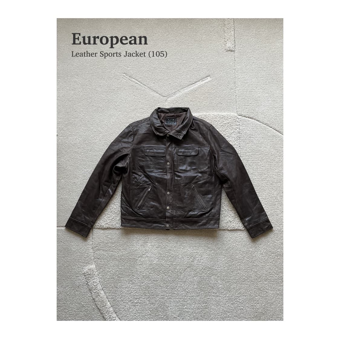 유러피안 100% 버팔로 레더 스포츠 자켓 (105) 상품이미지1
