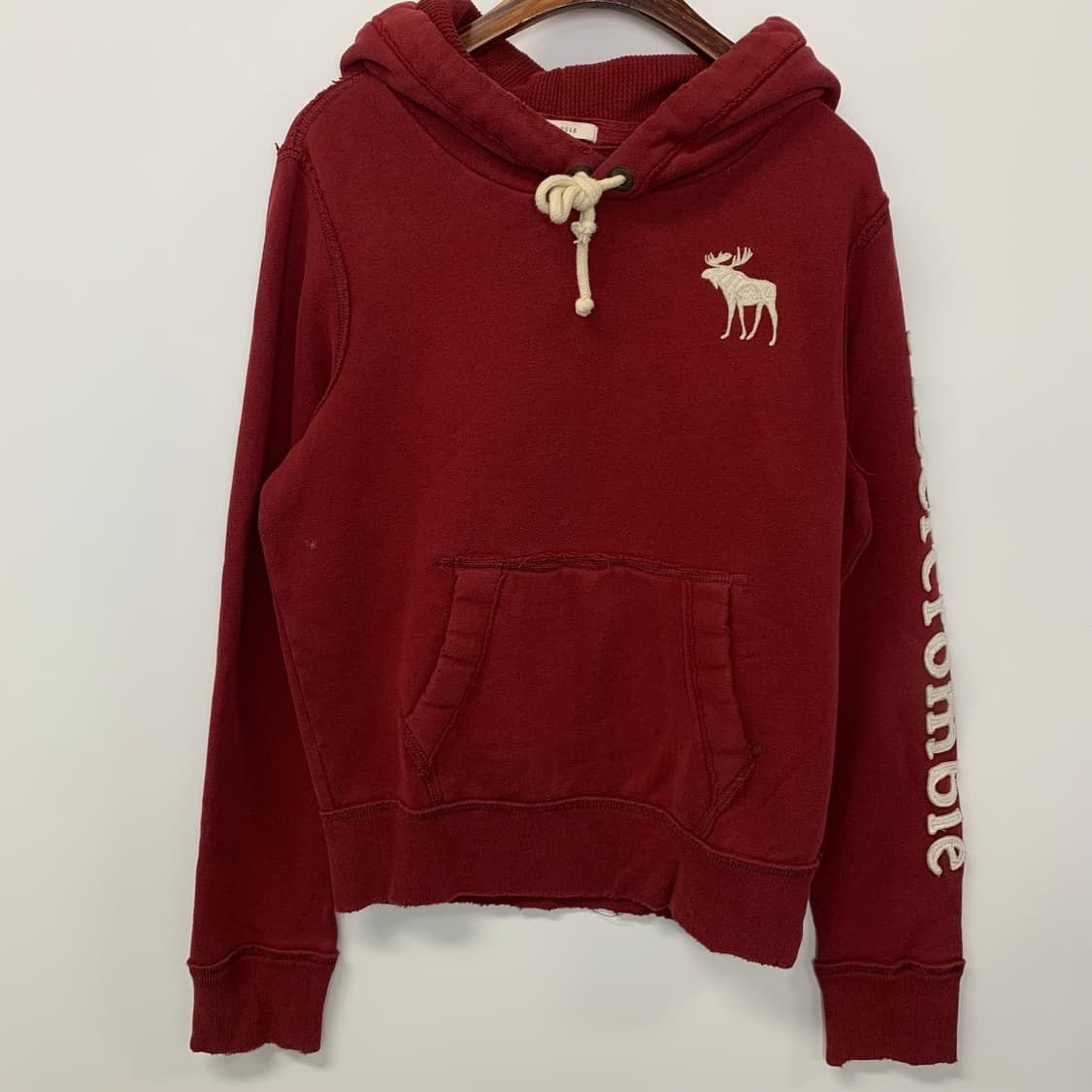 아베크롬비 y2K 와투케 버건디 헤비코튼 후드티 상품이미지2