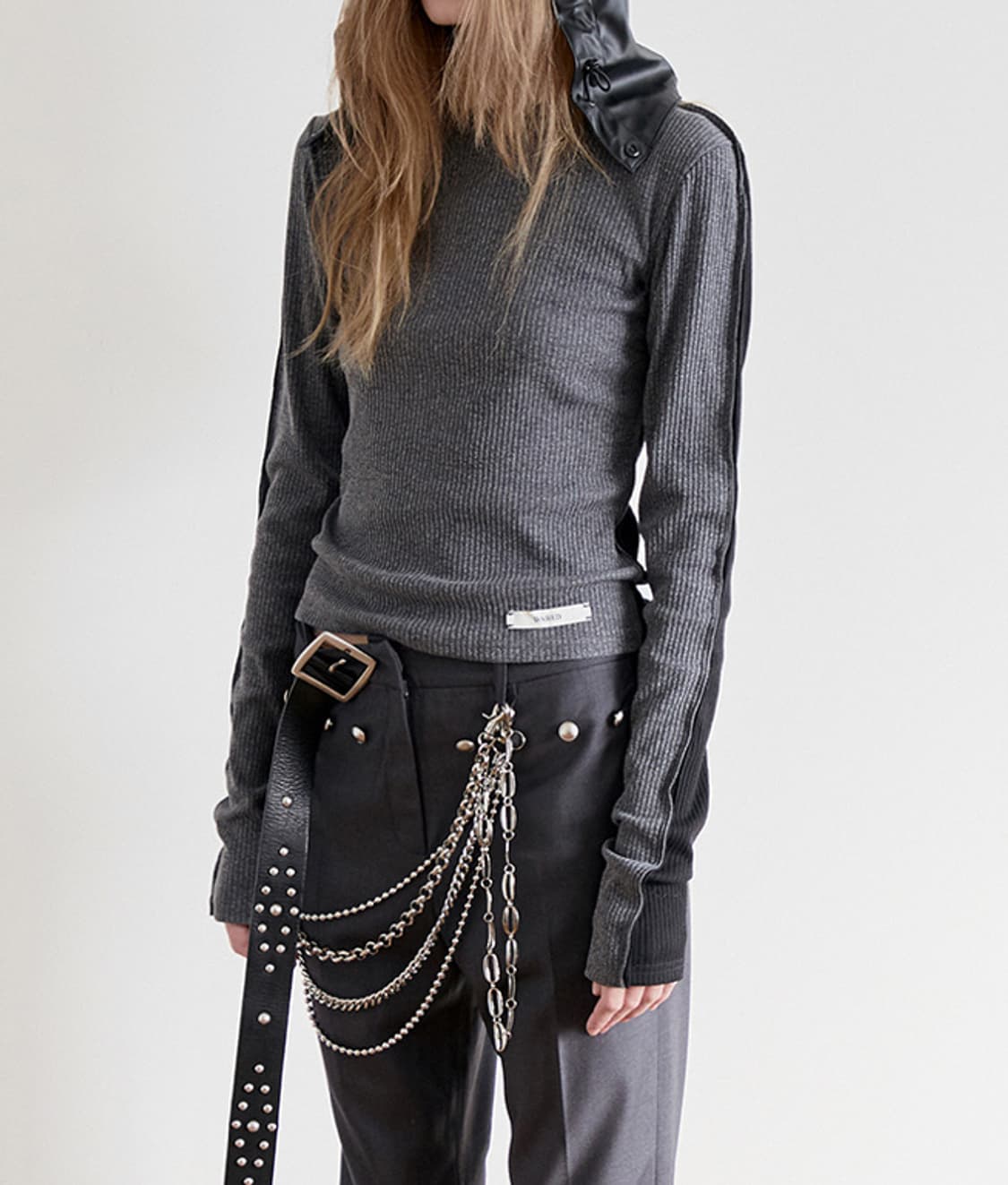 데어드 HALF AND HALF LONG SLEEVE TOP 상품이미지2