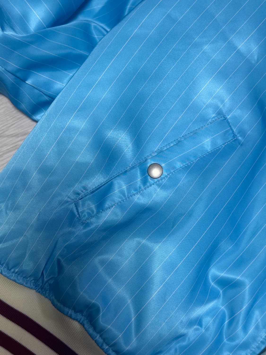 피엔지저널 png  journal 바시티 자켓 스카이 블루 / os 상품이미지8