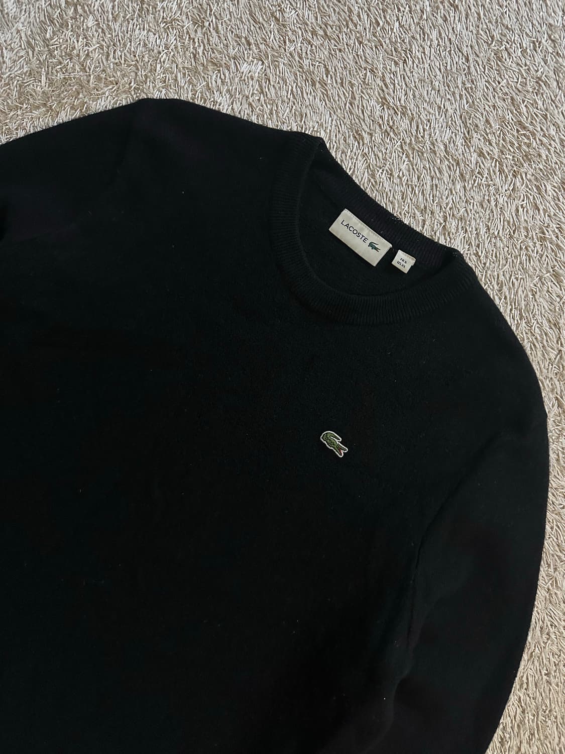 라코스테 LACOSTE 울 니트 블랙 여성 XL 상품이미지2