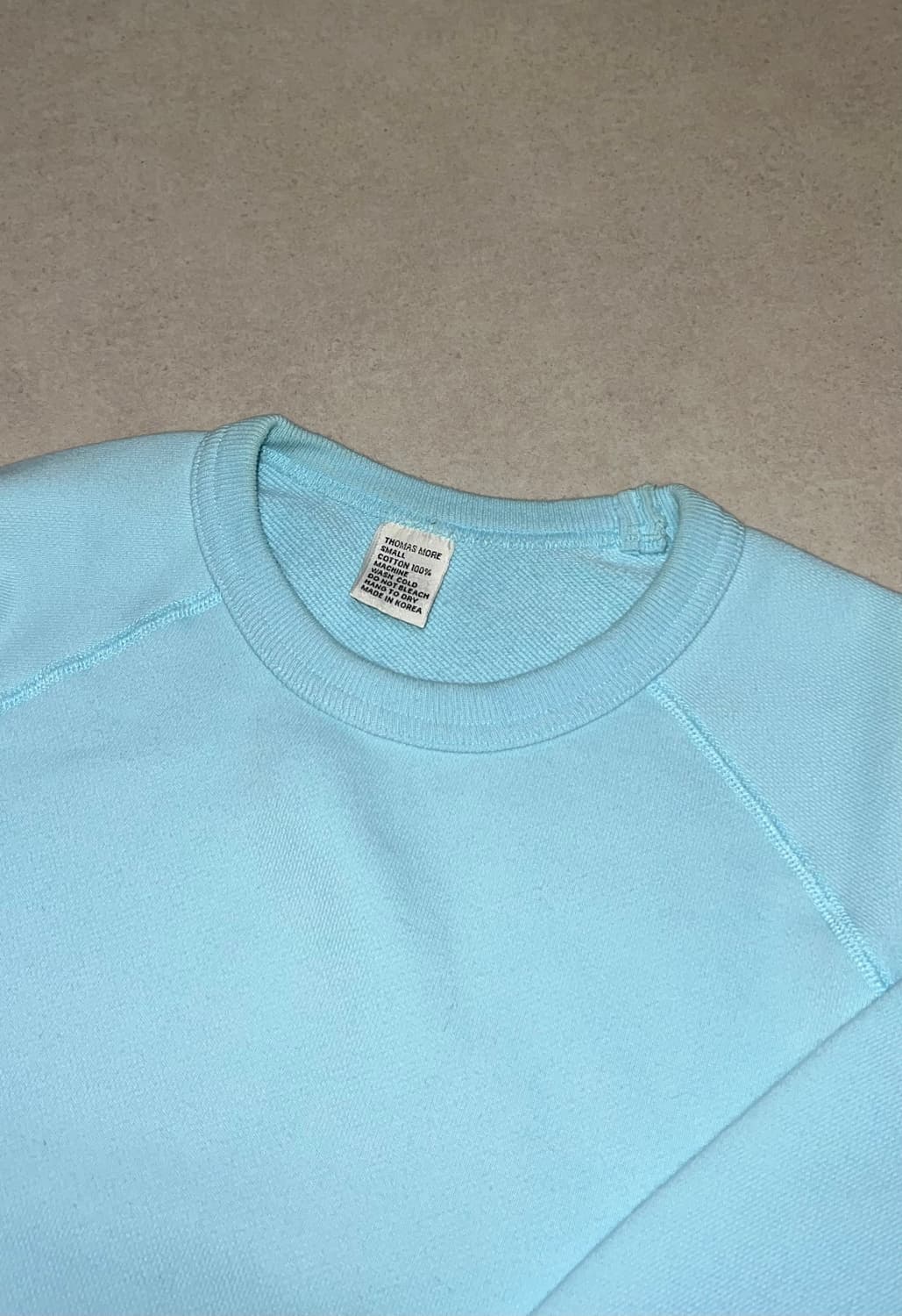 토마스모어 래글런 스웻 셔츠-스카이 상품이미지5