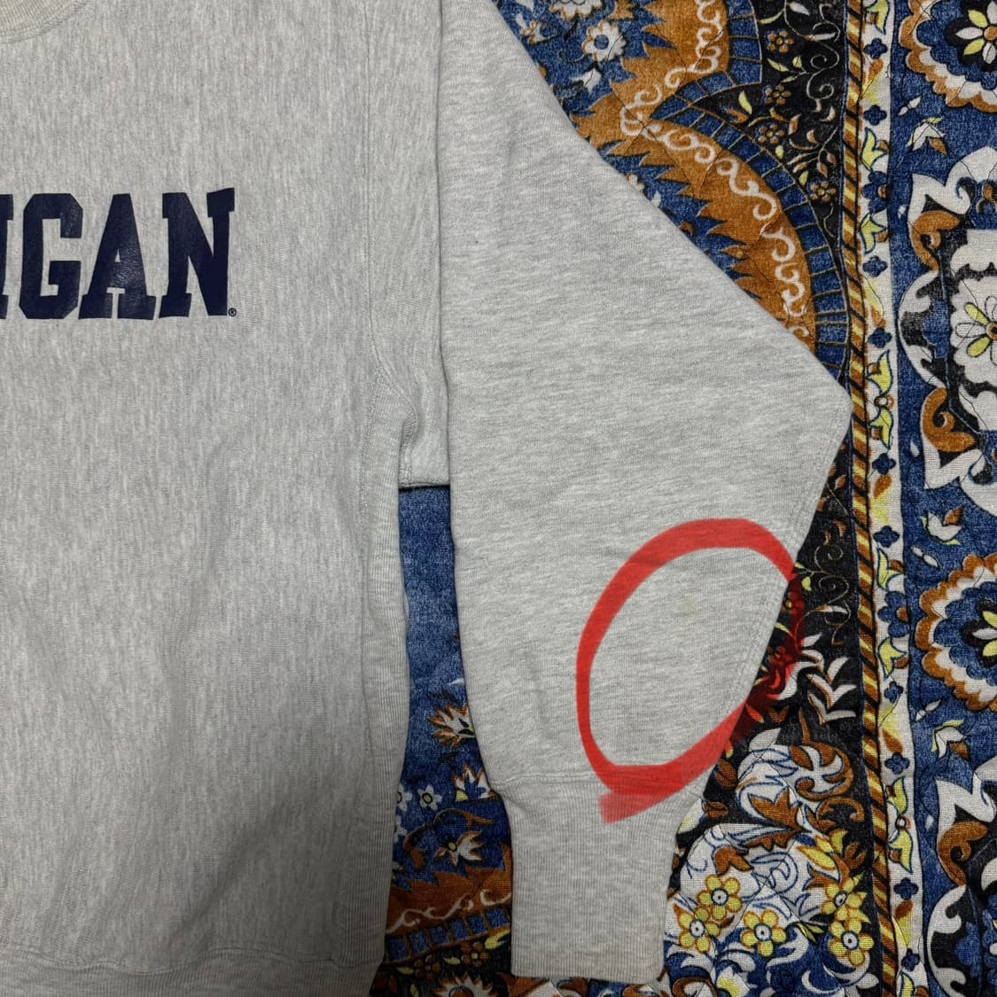 빈티지 8-90s 챔피온 리버스위브 그레이 스웻셔츠 상품이미지5