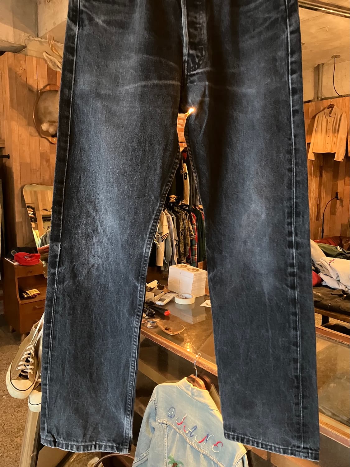 90s USA Levis 501 0660 Black Denim Pants 상품이미지4