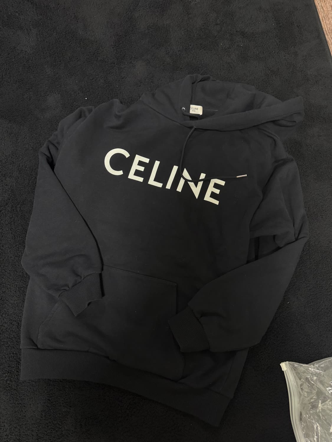 셀린느 코튼 플리스 블랙 후드티 S 상품이미지1