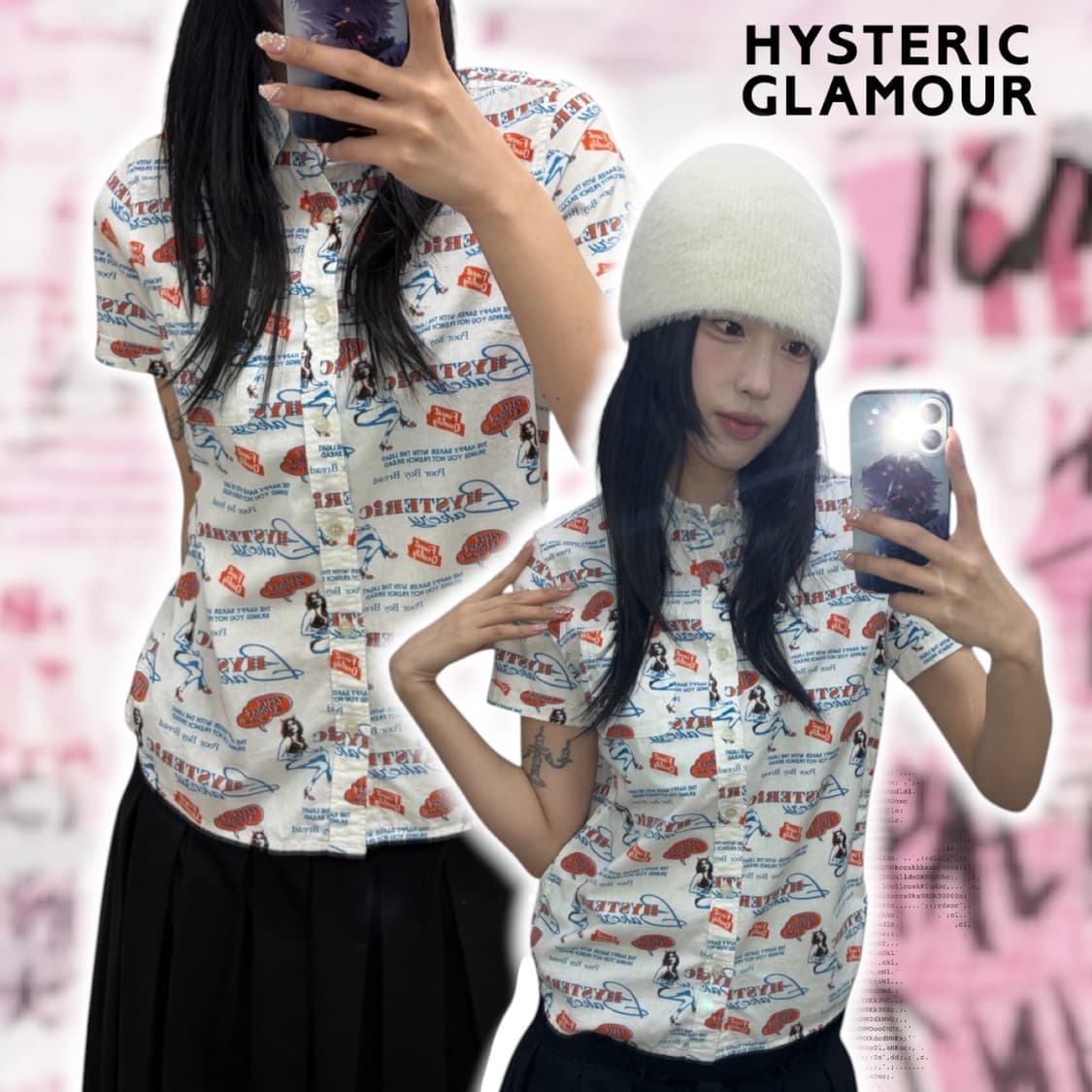 히스테릭글래머 히스걸 반팔셔츠 상품이미지1