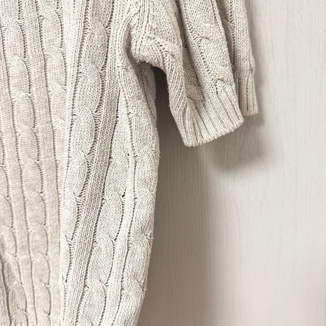 드파운드 케이블 니트 베이지 상품이미지5