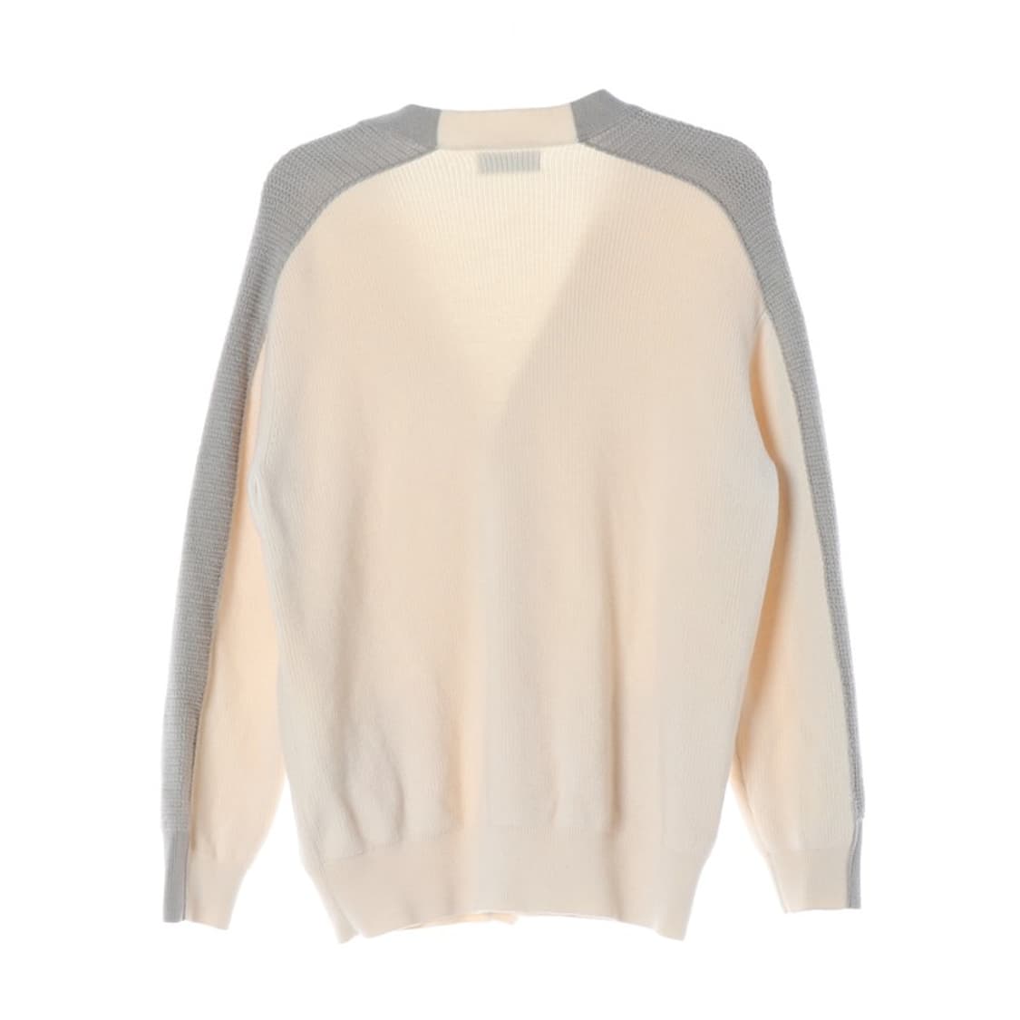 시스템 옴므 울 100% 배색 브이넥 가디건 상품이미지2