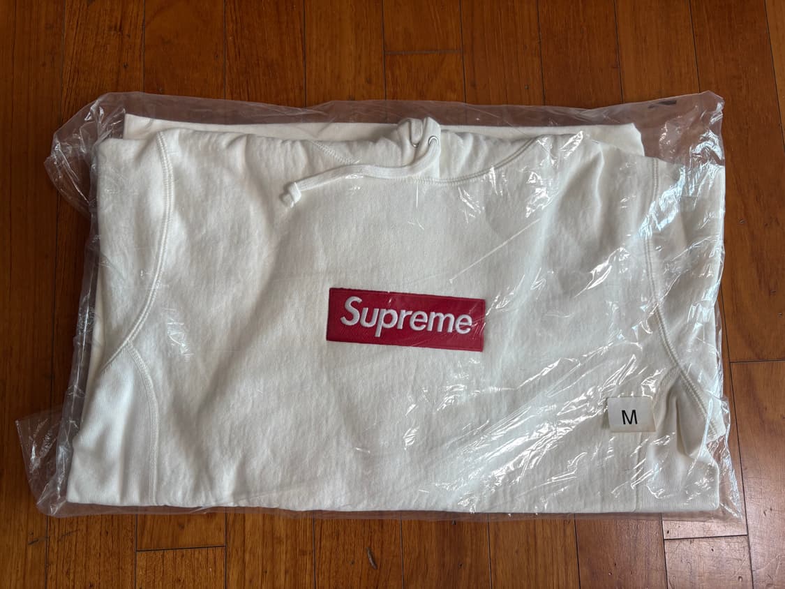 [M]16FW 슈프림 박스로고 후드 흰빨 상품이미지1