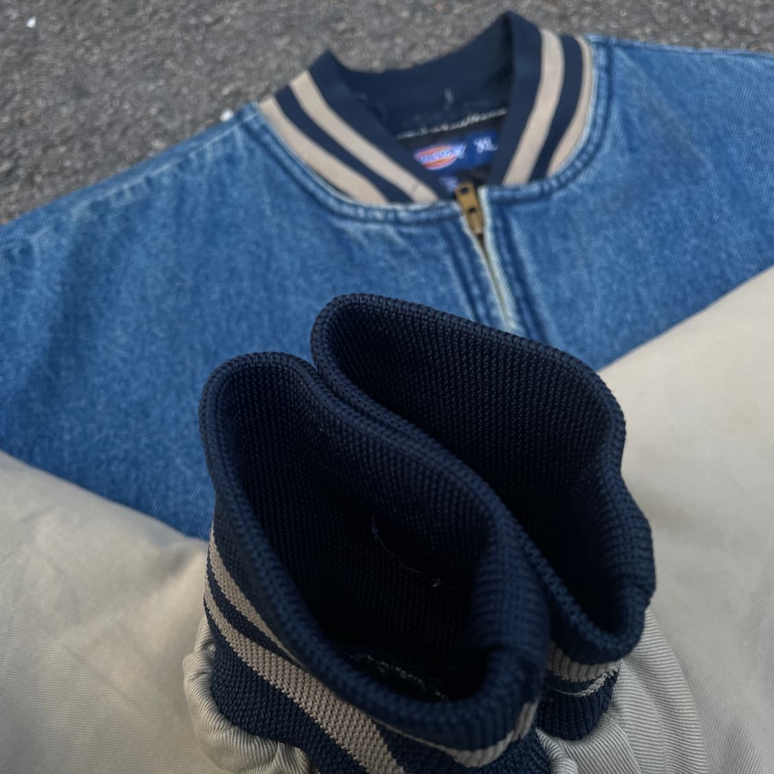 90s 디키즈 올드스쿨 데님 바시티 워크자켓 XL XXL 상품이미지3