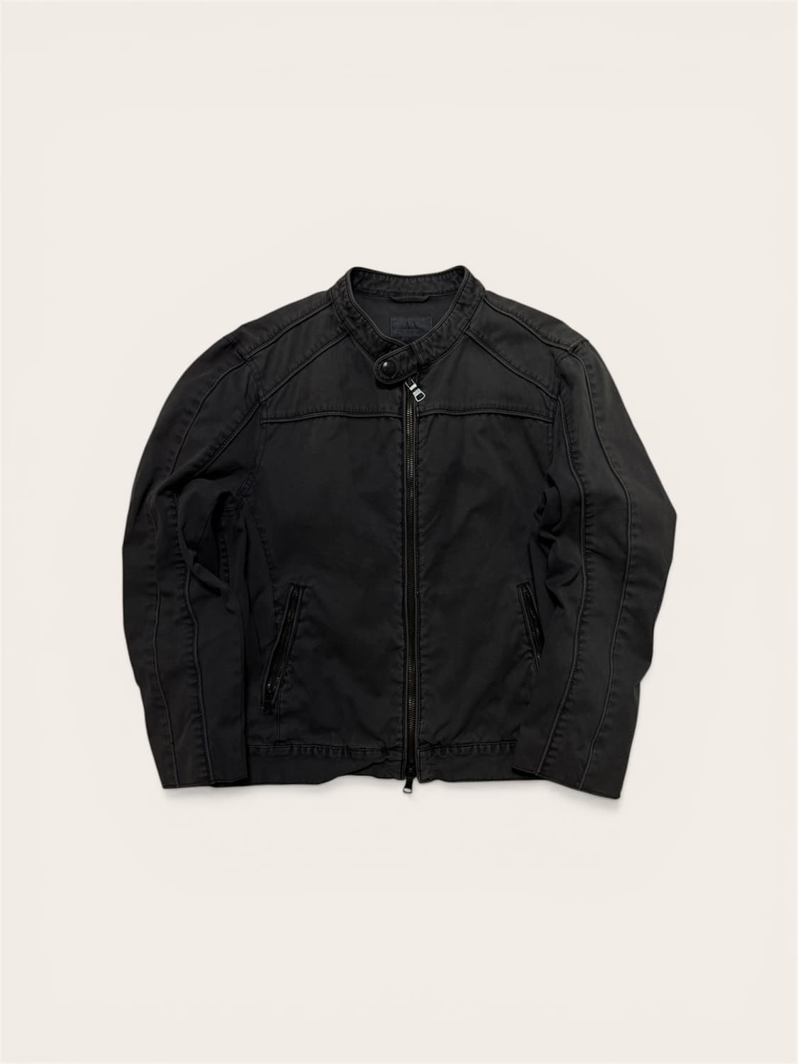 아르마니 익스체인지 워싱 코튼 바이커 자켓 상품이미지3