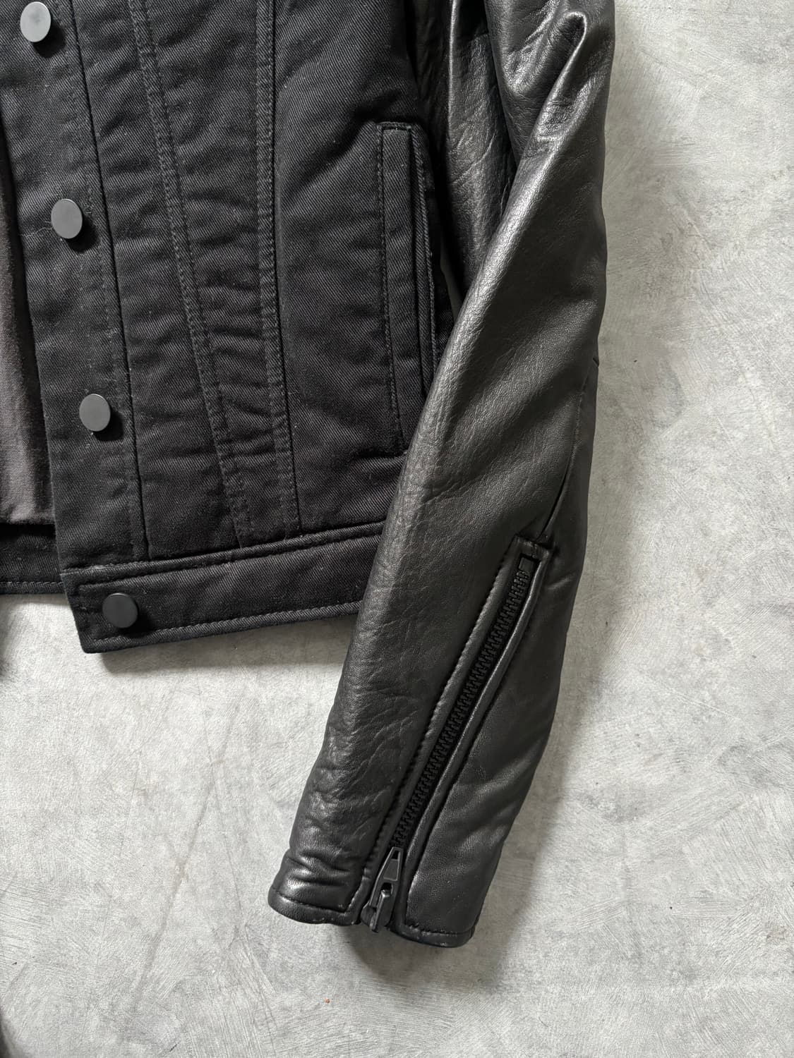 Alexander Wang 알렉산더왕 블랙 레더 슬리브 자켓 상품이미지7