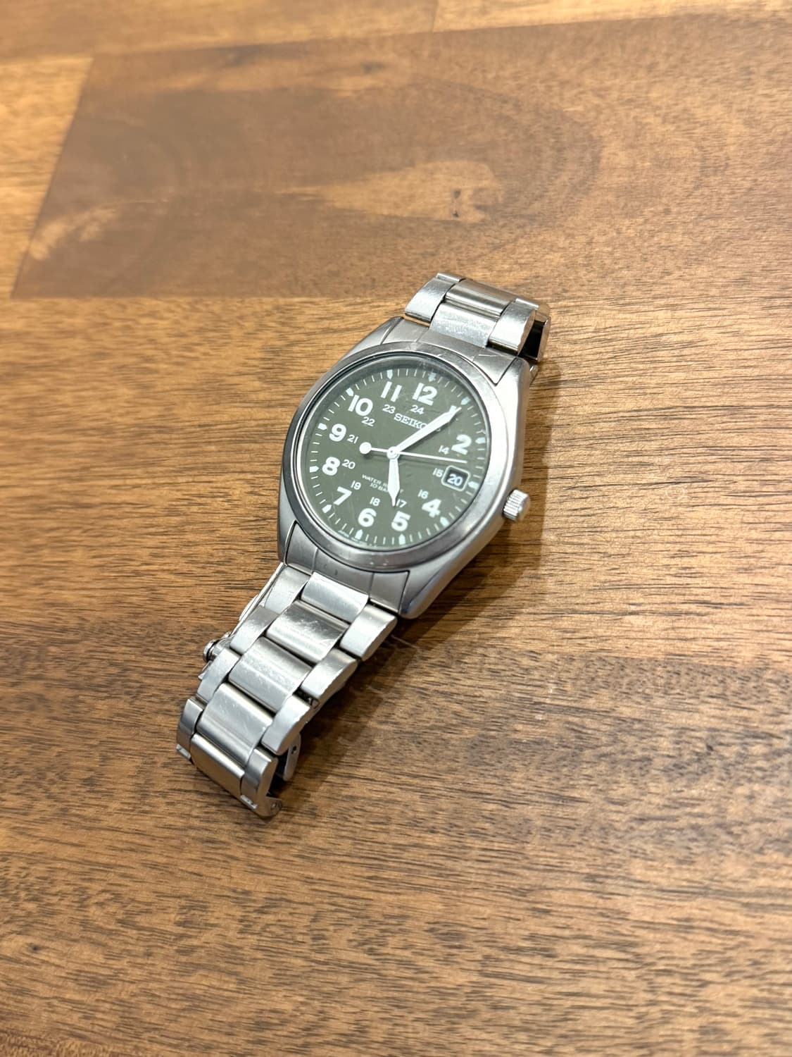 90s Seiko 빈티지 세이코 카키필드 메탈 쿼츠 Japan made 상품이미지8