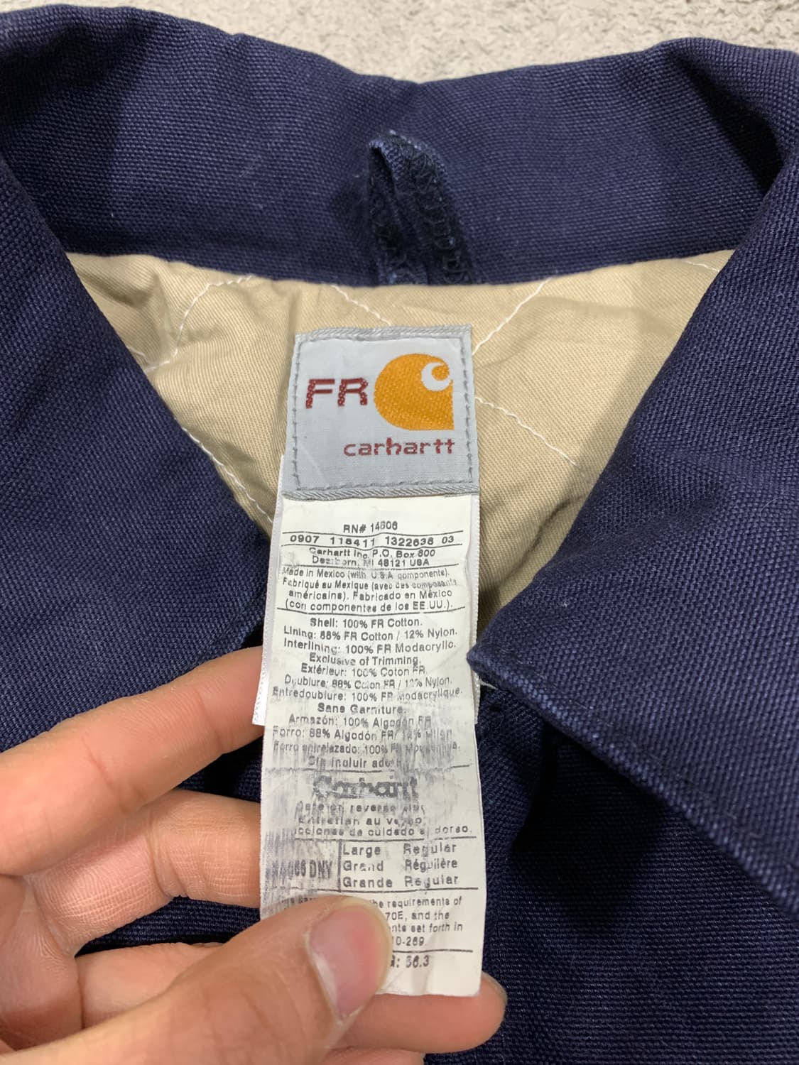 칼하트 플레임 레지스탕스 자켓 L 상품이미지2