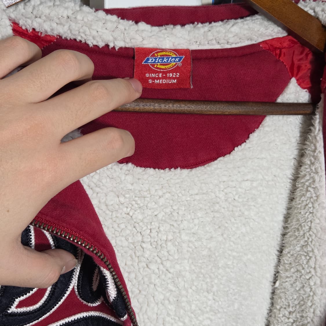 디키즈 울프소 퍼안감 레드 후드집업 상품이미지9