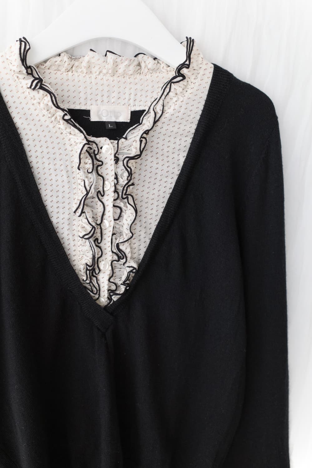 dot frill layered knit 상품이미지2