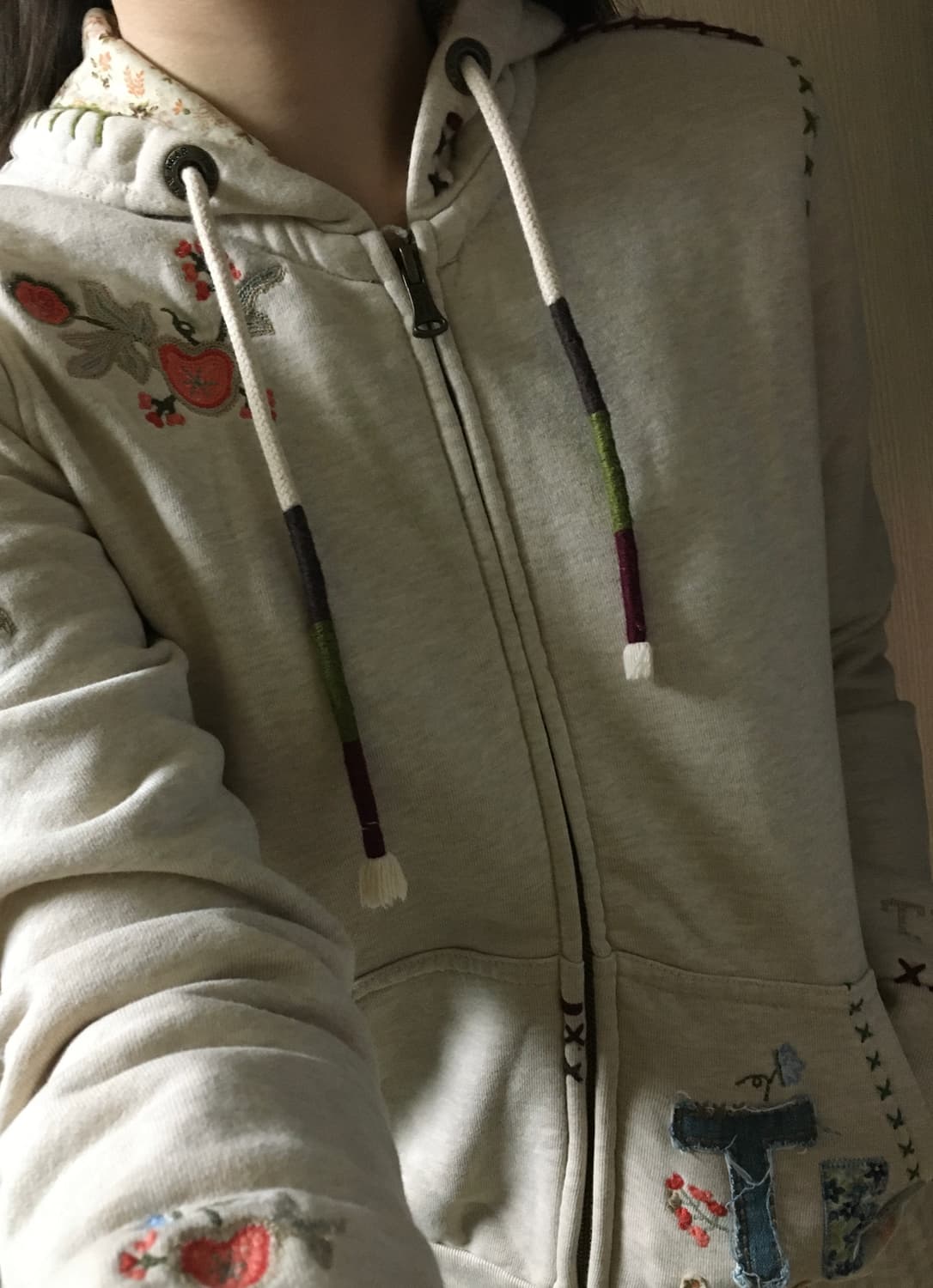빈티지 자수 후드집업 상품이미지2