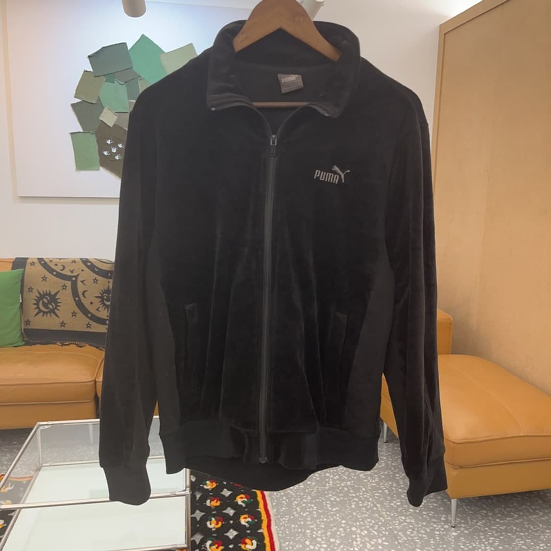 푸마 빈티지 웜셀 벨루어 벨벳 져지 집업 L C07389 상품이미지3