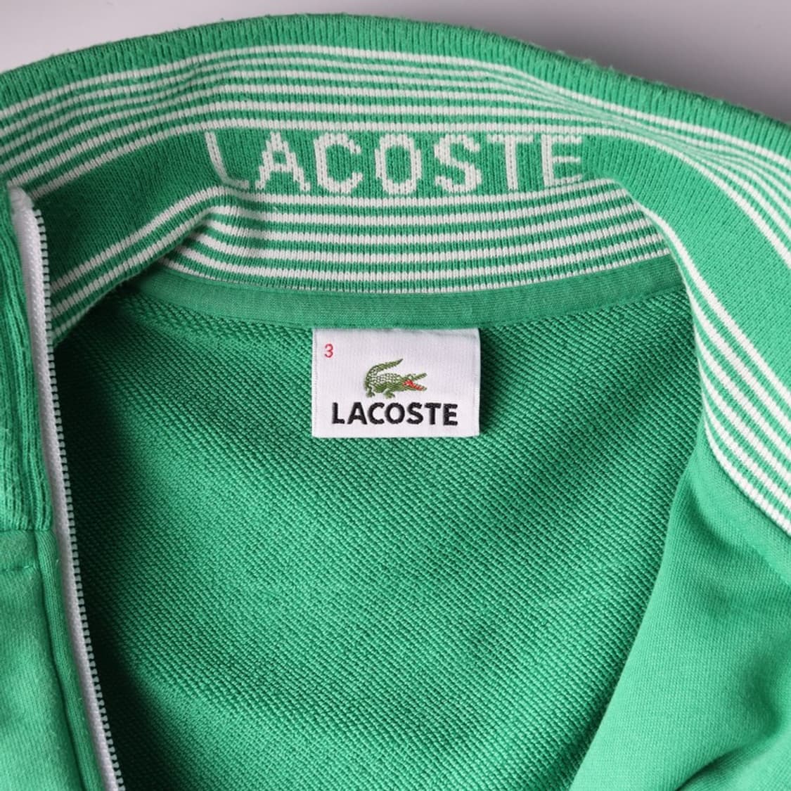 라코스테 크록 로고 코튼 집업 M 상품이미지6