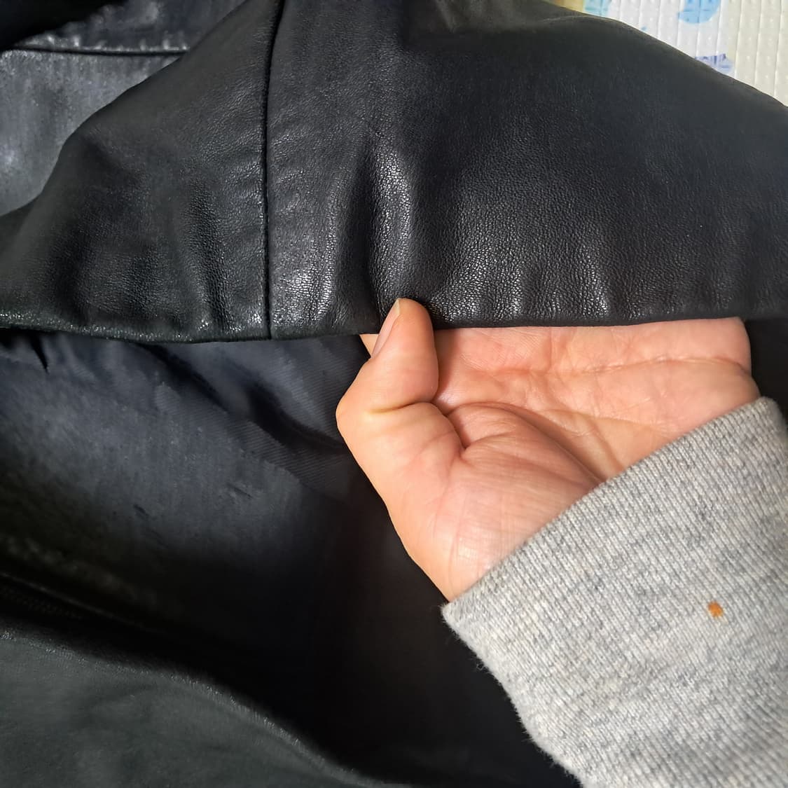 O'She 양가죽 자켓 남성 리얼가죽 자켓 블랙 L 상품이미지5