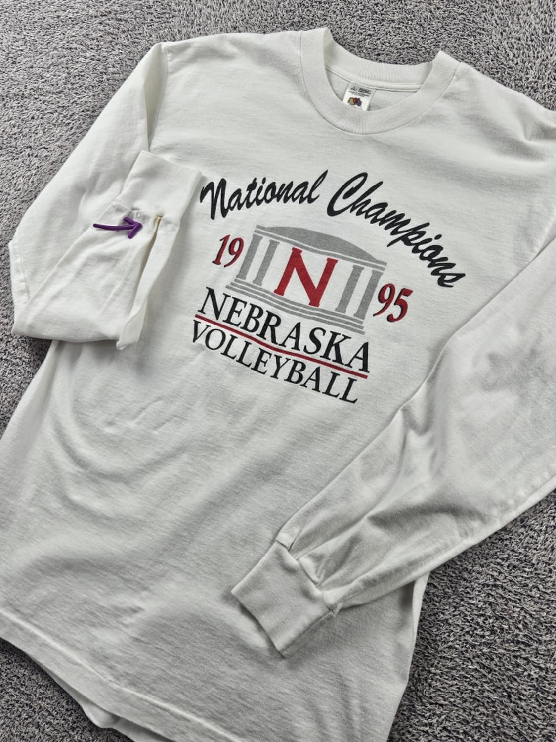 90's 프룻오브더룸 네브래스카 싱글스티치 롱슬리브 ( L )/11358 상품이미지4