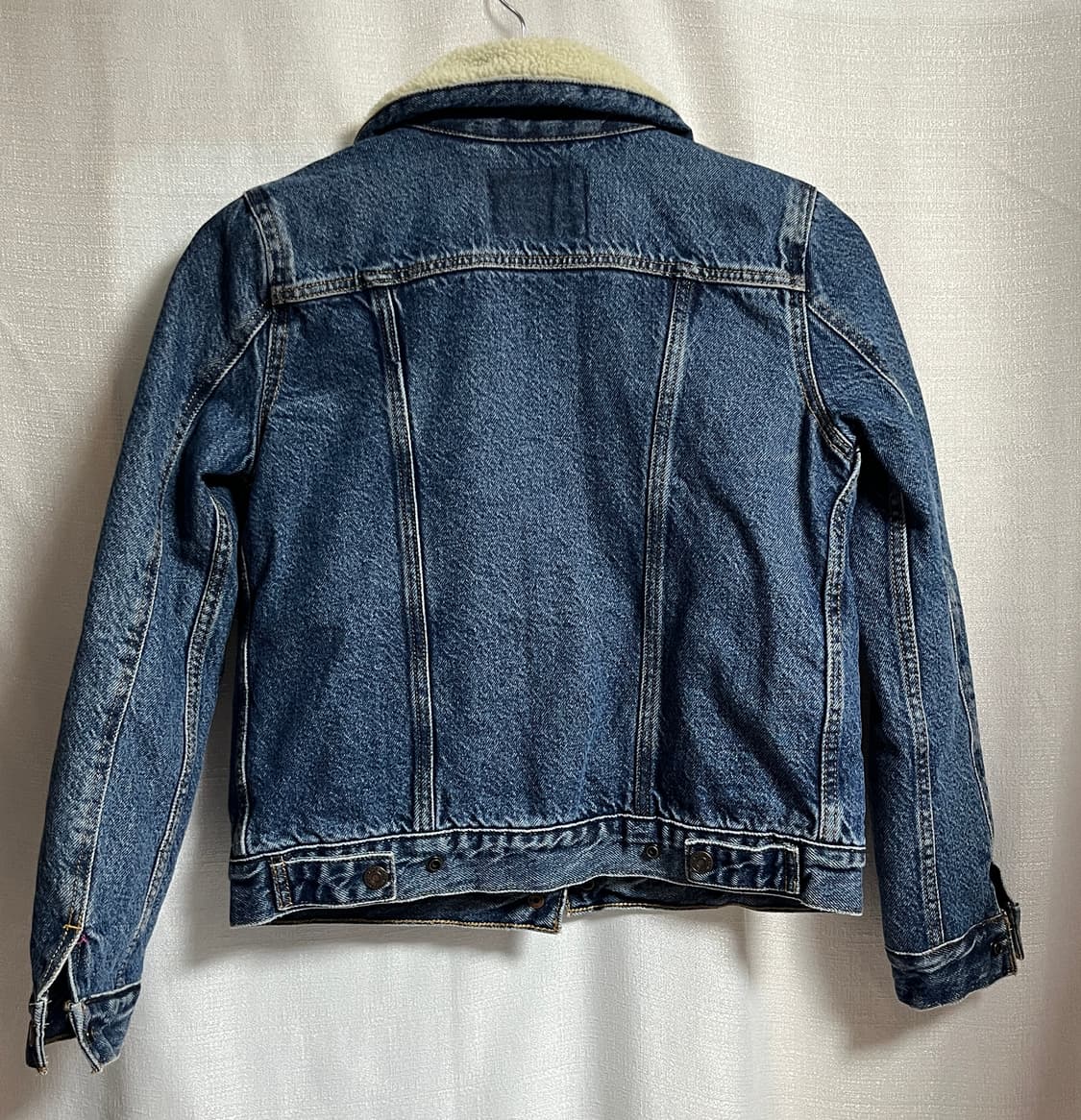리바이스 크롭 쉐르파 퀄링 데님 청자켓 점퍼 S 상품이미지7