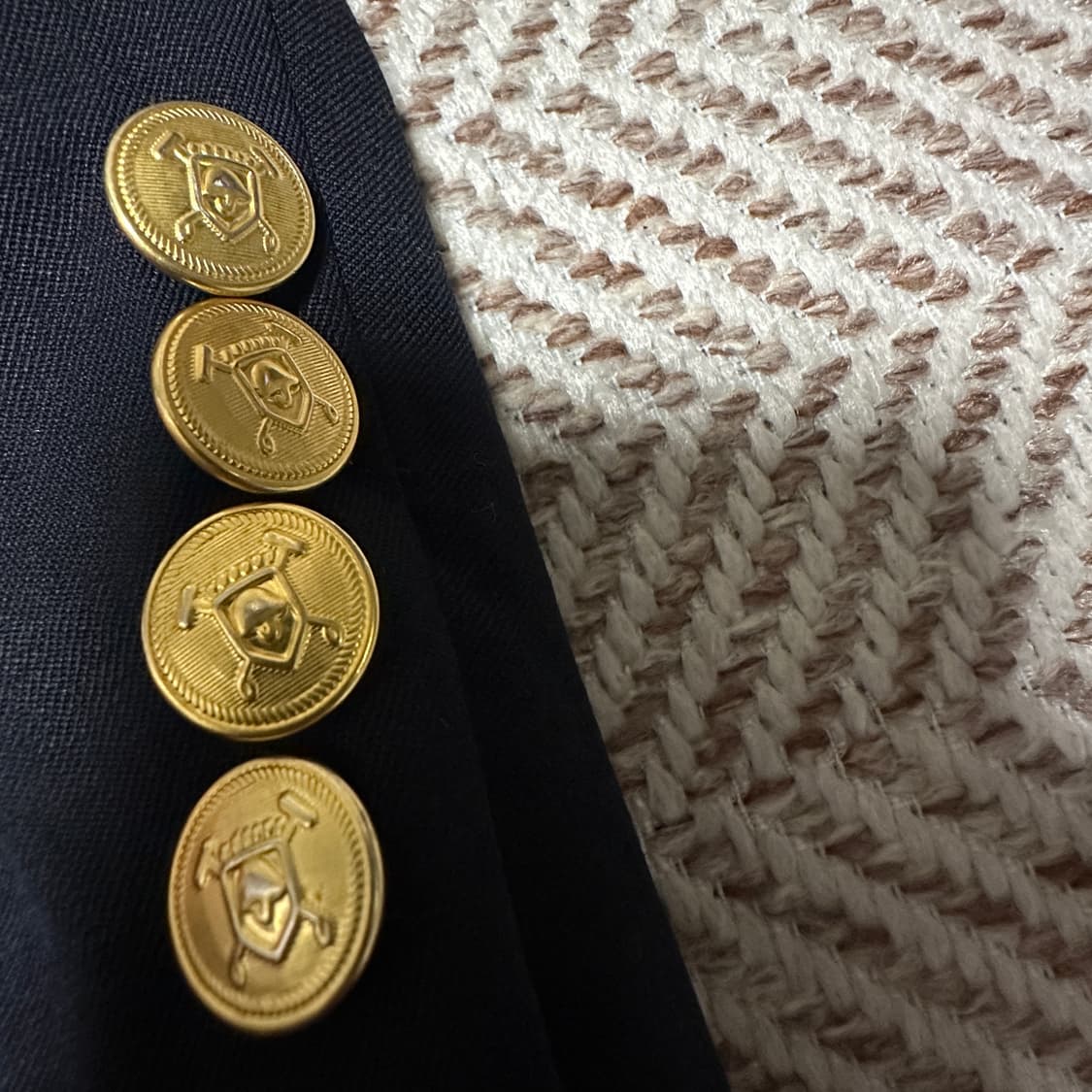 CHAPS RALPH LAUREN gold button blazer 상품이미지3