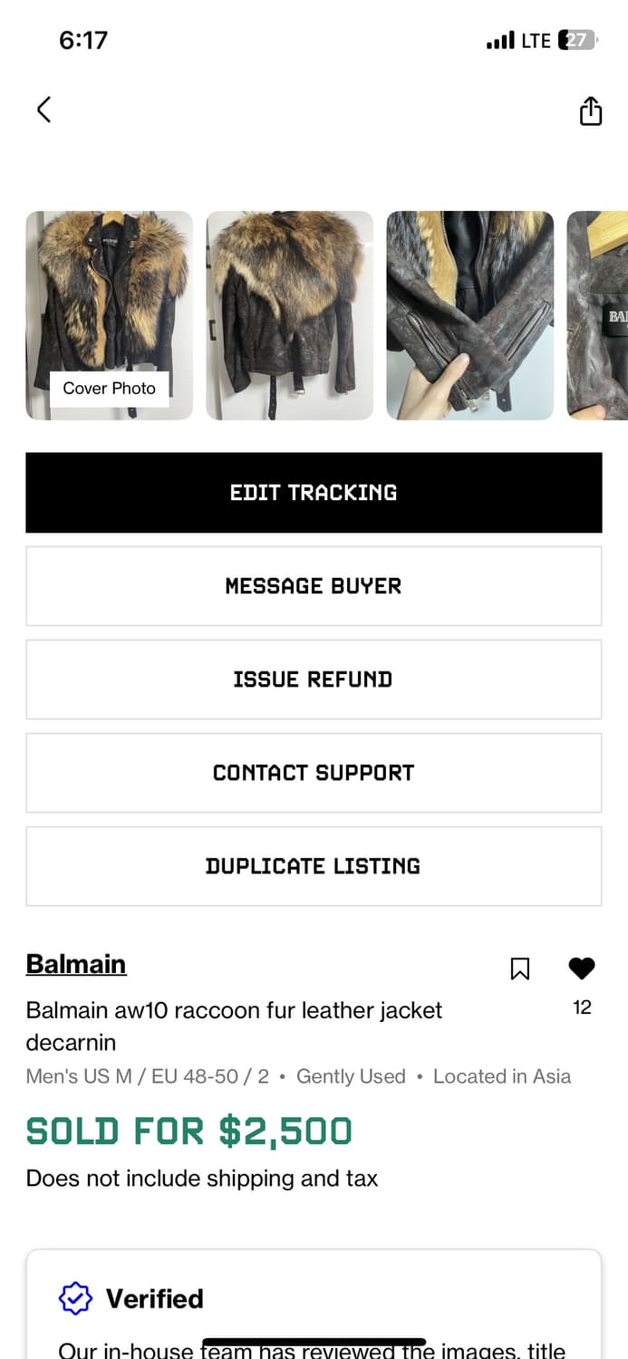 발망 10aw 라쿤퍼 레더자켓 고트스킨 상품이미지8
