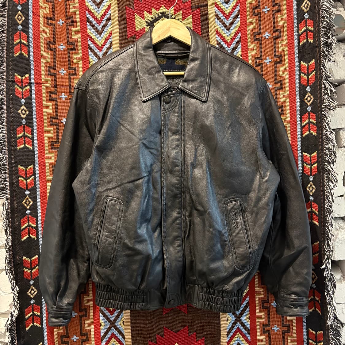 CAESARS 빈티지 소가죽 레더 카라자켓 상품이미지1