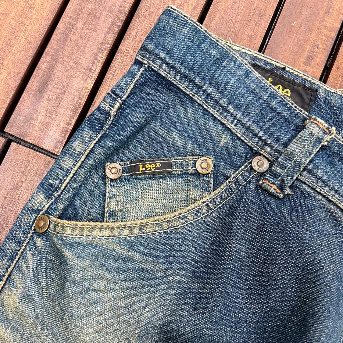 (32) 90s Lee 백 스티치 스트레이트 데님 팬츠 상품이미지5
