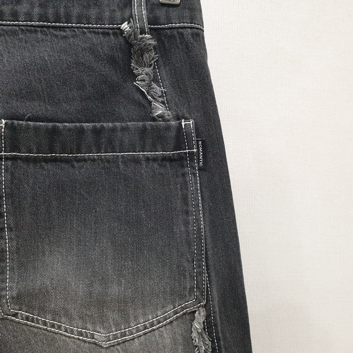 로맨틱크라운 데미지 멀티 포켓 데님 팬츠 M 상품이미지6