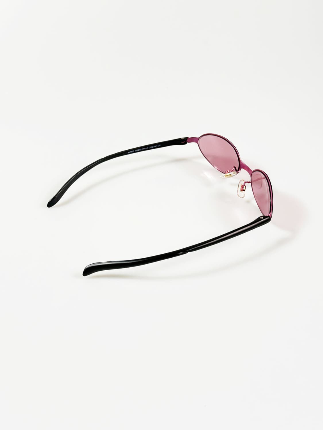 90s DOMON 핑크 메탈 슬림 오벌 프레임 빈티지 틴트 선글라스 상품이미지4