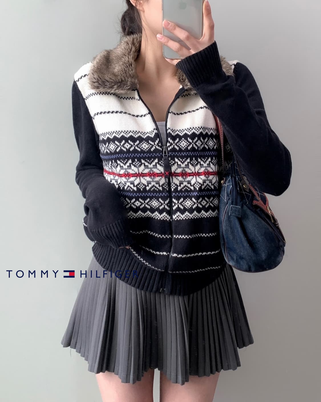 타미힐피거 노르딕 니트 집업 상품이미지1