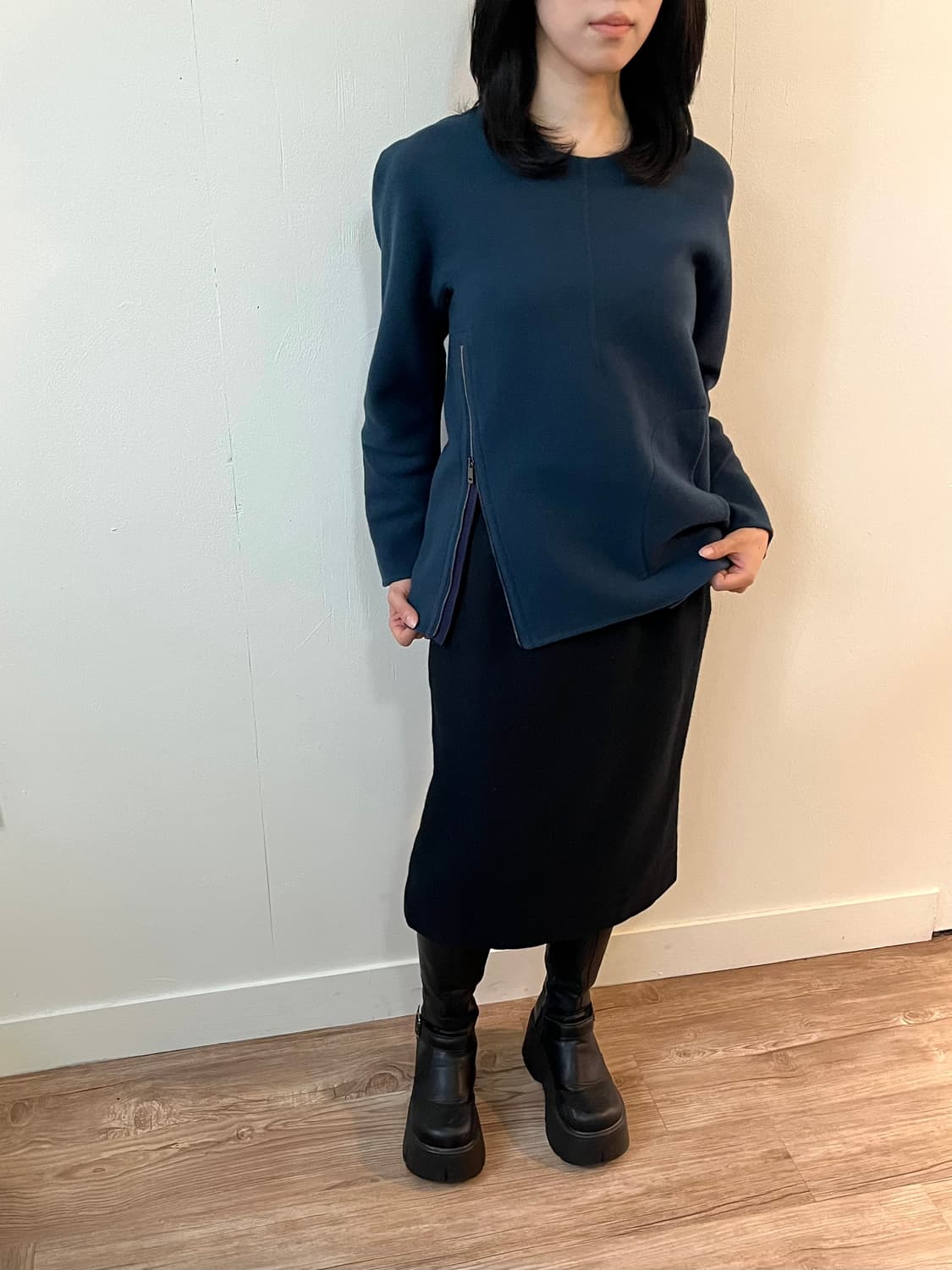 JIL SANDER 스톤블루 울 스웨터 상품이미지6