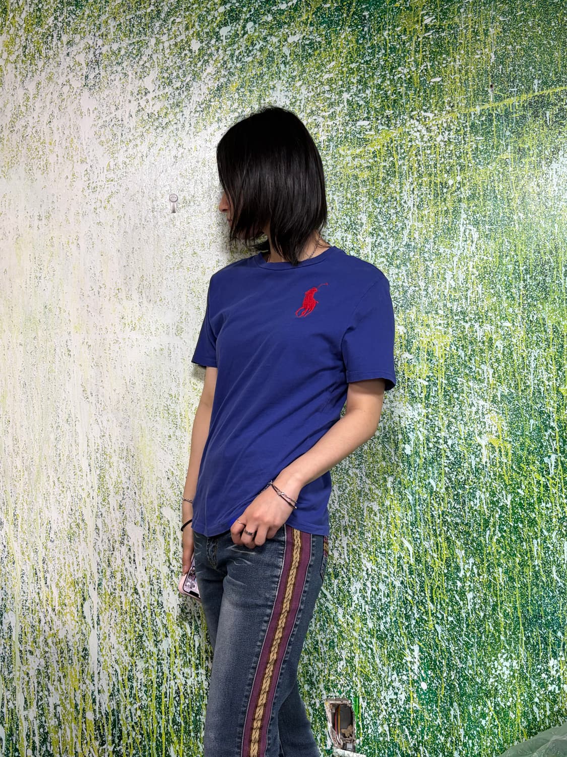 폴로 빅포니 치프키프 네이비 반팔 티셔츠 여성 L 상품이미지3