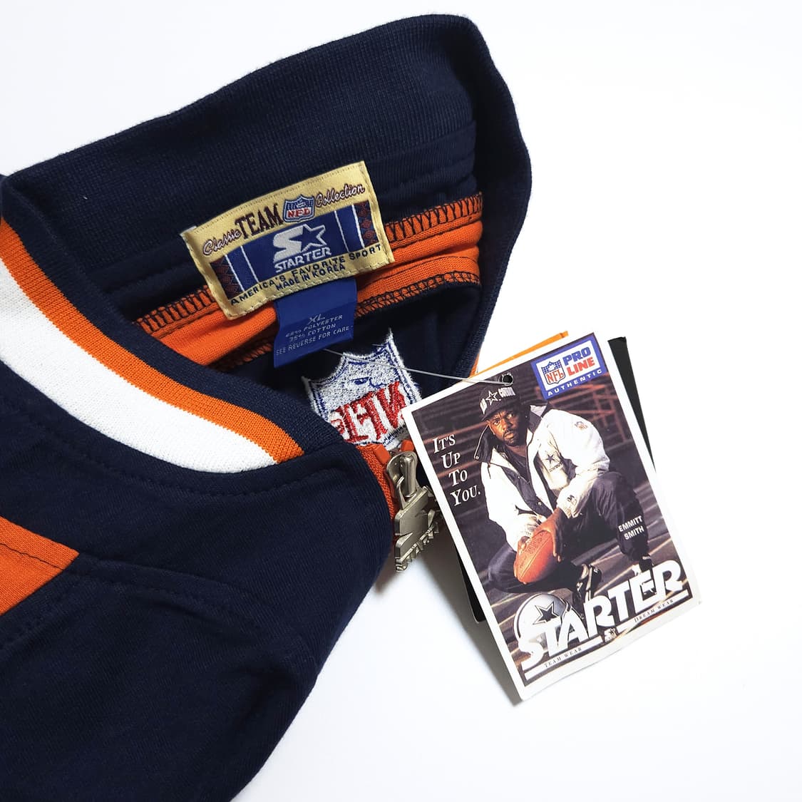 스타터 90s NFL 브롱코스 반팔 하프 집업 져지 상품이미지6