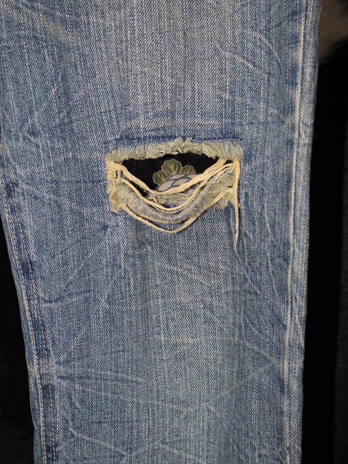 Oriental Pattern Grunge Point Denim 상품이미지5
